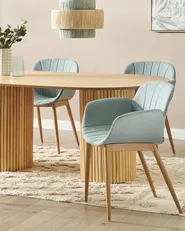 Set of 2 Dining Chairs ALICE Mint Green_1060407