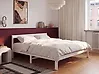 Bett mit Lattenrost Kiefernholz MADONE 160 x 200 cm Weiß