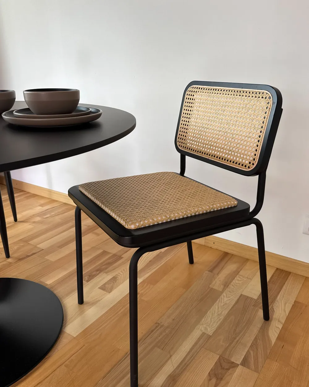 Esszimmerstuhl 2er Set CORVALLIS Polyrattan Schwarz_1081477