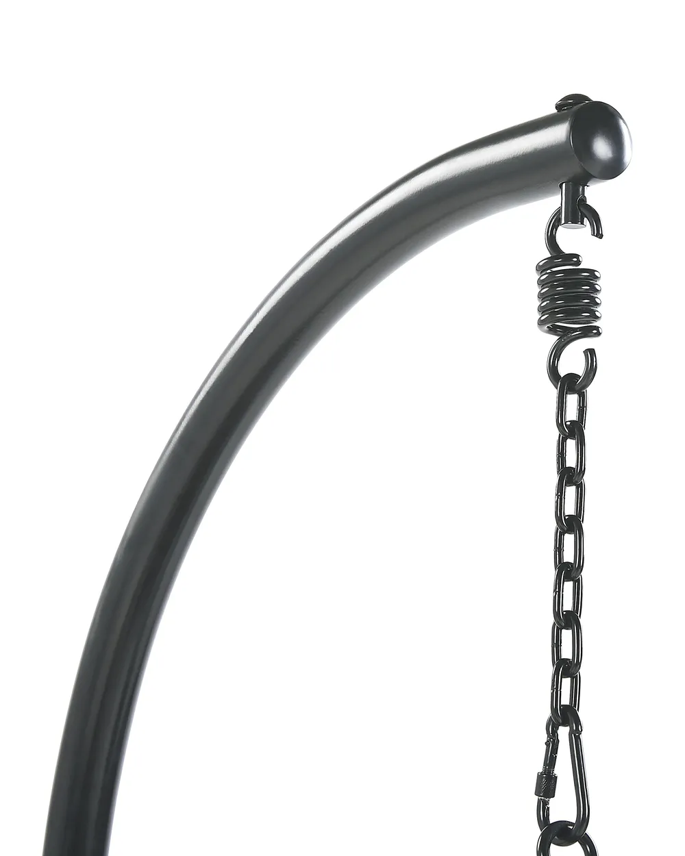 Hanging Chair with Stand ALLERA Metal Black_815243