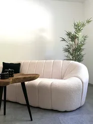 Sofa 3 Seater LOMMA Boucle White_867146