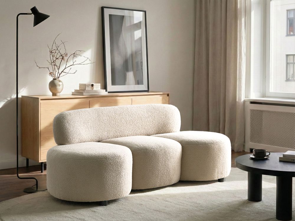 Bank 3-zits BLAVAND Bouclé Beige