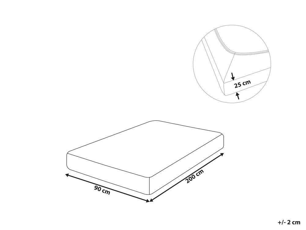 Fitted Sheet HOFUF 90 x 200 cm Cotton Pink_816078