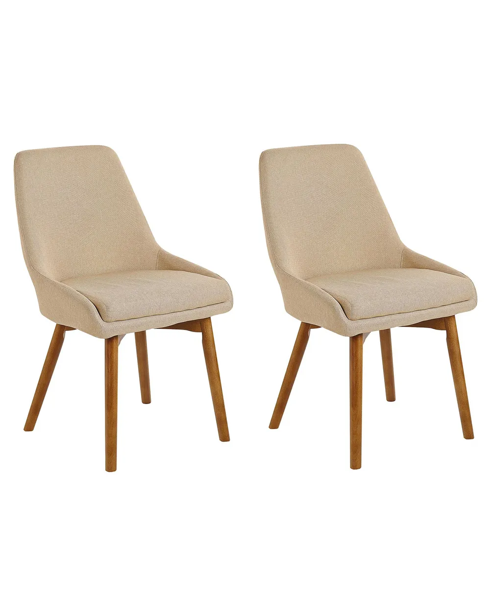 Esszimmerstuhl 2er Set MELFORT Stoff Sandbeige