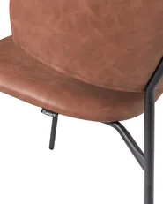 Set of 2 Dining Chairs KENAI Faux Leather Brown_939012
