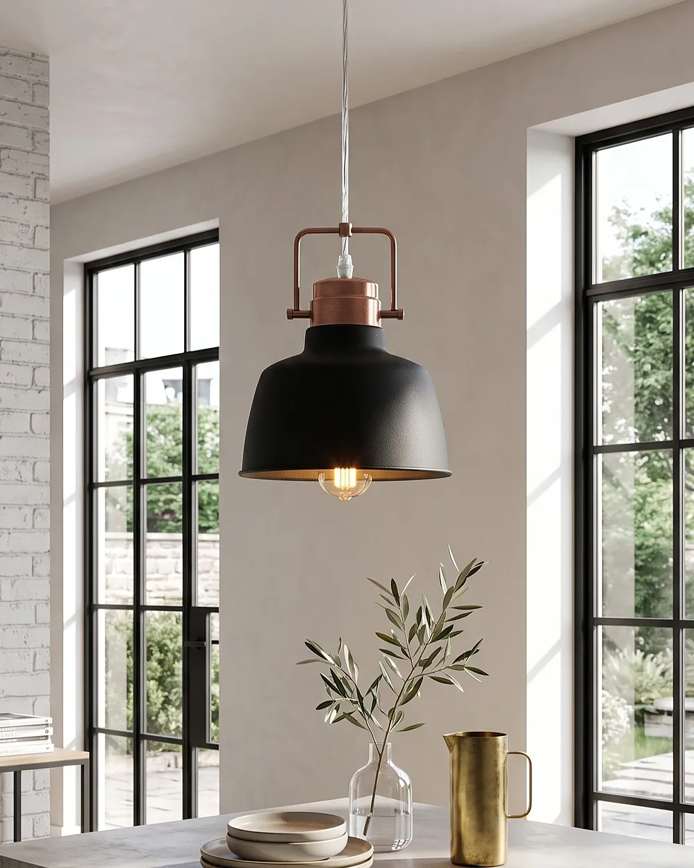 Pendant Lamp NARMADA Metal Graphite Grey_1151153