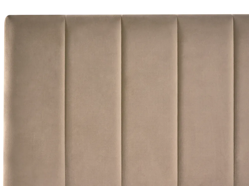 Bed with Storage Drawers LONZAC Velvet Taupe 120 x 200 cm (EU Small Double)_1014819