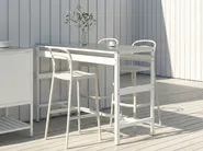 3 Piece Outdoor Kitchen Set with Sink MAENZA White Metal_1045073