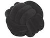 Dekokissen MALNI 30 x 30 cm Samtstoff Schwarz Ohne Muster