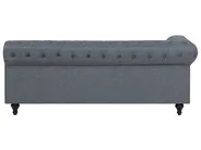 Corner Sofa 6 Seater CHESTERFIELD Fabric Grey Left Hand_706660