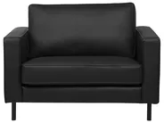 Sofa Set 4-Sitzer SAVALEN Echtleder Schwarz_725559