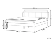 Bett mit Lattenrost Rattan BOUSSICOURT 180 x 200 cm Dunkelbraun_907986