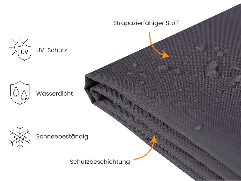 Regenschutzhülle CHUVA 275 cm 230 cm 70 cm Schwarz_985417
