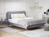 Bett mit Lattenrost Samtstoff FLAYAT 160 x 200 cm Grau