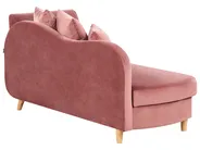 Rechtsseitige Chaiselongue MERI mit Stauraum Samtstoff Rosa_914307