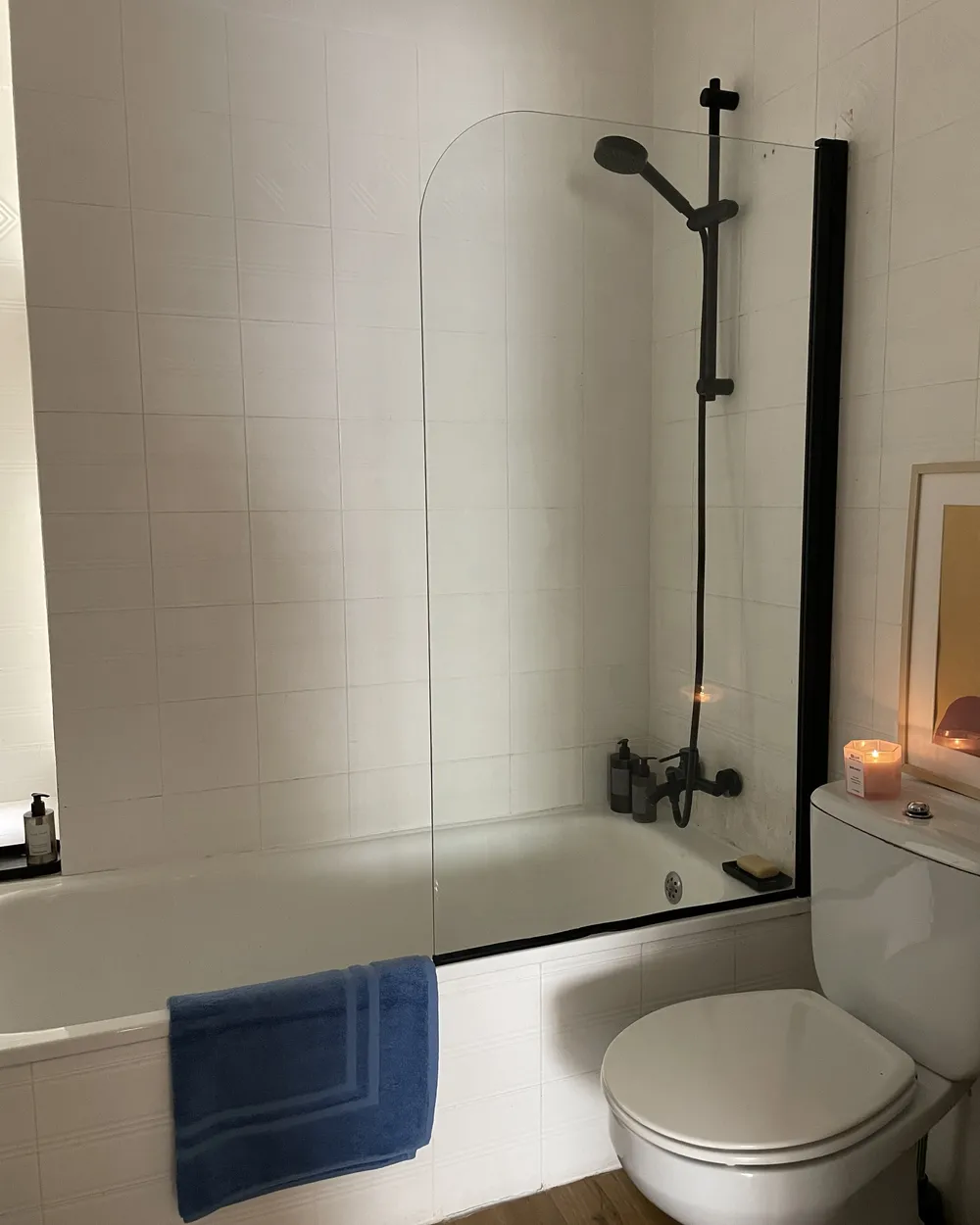 Badewannenaufsatz LAPAN 140 x 80 cm Schwarz_972888