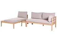 Garden Lounge Set with Table 3 Seater TALLA Acacia Wood Light Brown_1153655