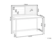 Office Desk with Memo Board VINCE 118 cm 60 cm Black_821451