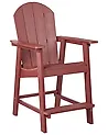 Garten-Barstuhl ADIRONDACK Kunststoff Rot