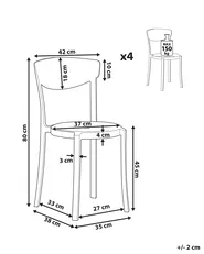 Set of 4 Garden Chairs VIESTE Yellow_1032898