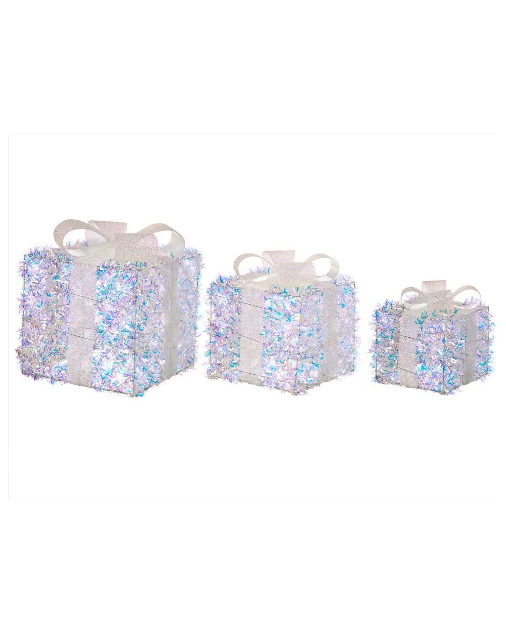 Set of 3 Christmas Decorations LED HALLANGEN 20/25/30 cm Christmas Gifts Multicolour