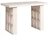 Home Office Desk ELURA 120 cm x 60 cm with Shelves Light Beige