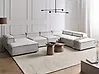 Modul Ecksofa 5-Sitzer ARDAL Cord Cremeweiß linksseitig