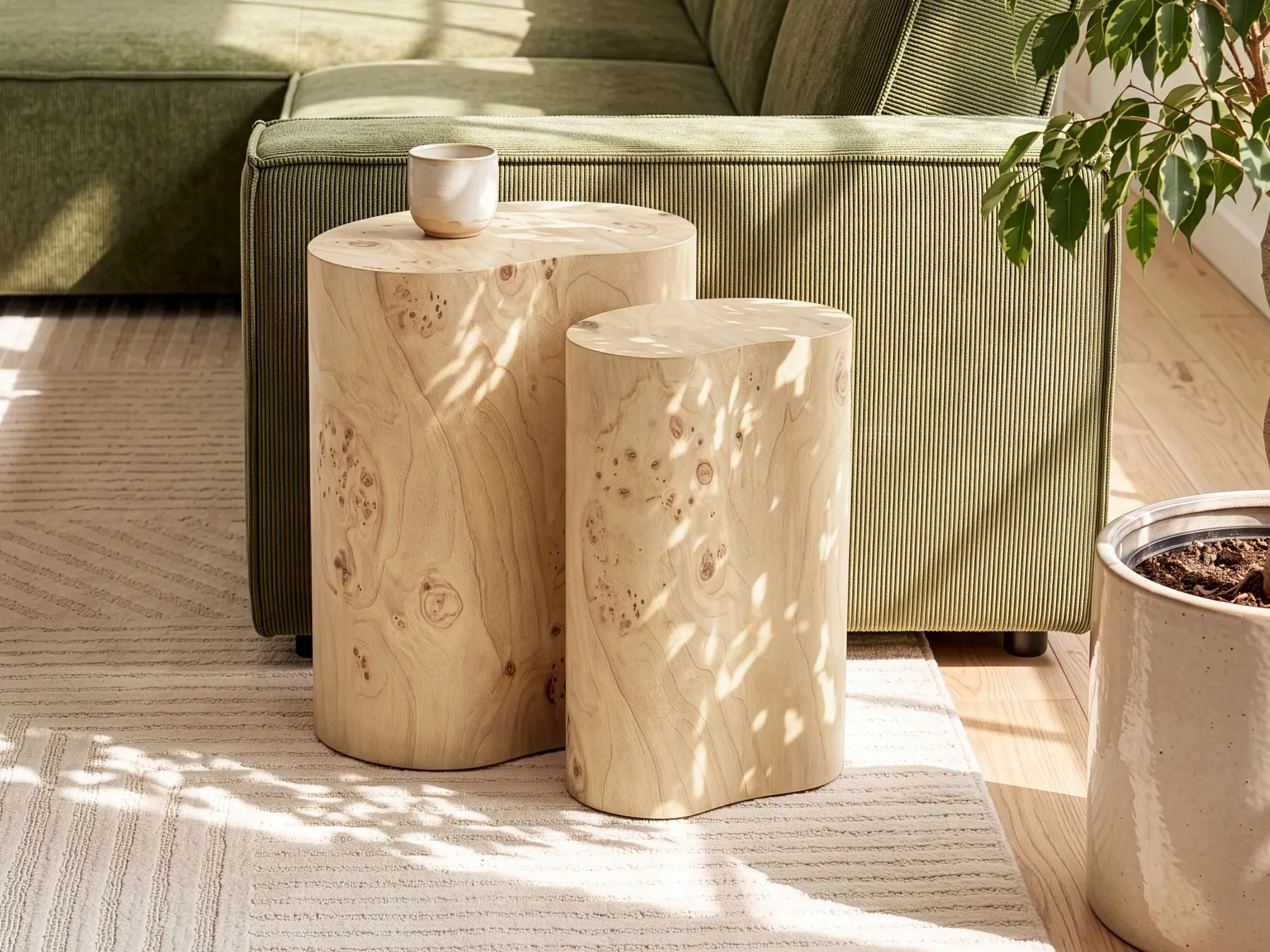 Couchtisch 2er Set GRINNELL Wurzelholz Optik_1102523