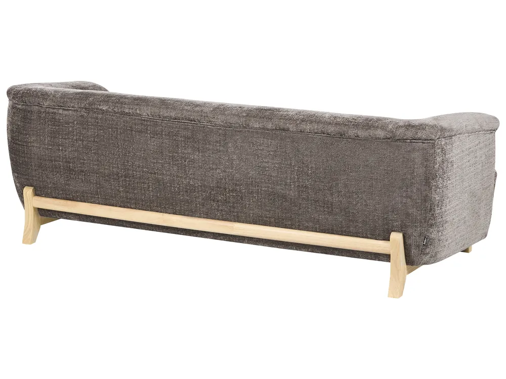 Sofa 3-Sitzer ALNOR Chenillegewebe Braun_1019056