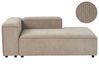 Linksseitige Chaiselongue ARDAL Cord Hellbraun
