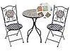 Bistro Set Folding CASARIO Metal Black