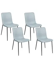 Esszimmerstuhl 4er Set GLENDIVE Stoff Hellblau_928997