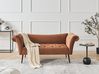 Chaiselongue NANTILLY Samtstoff Goldbraun