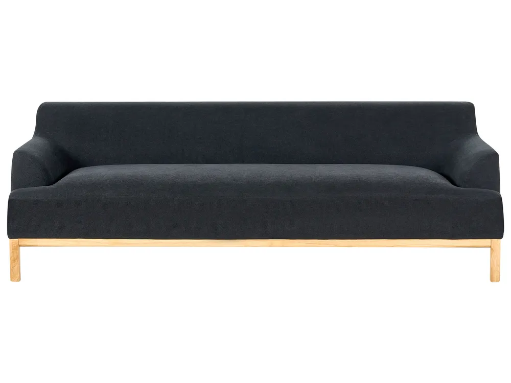 Sofa 3-Sitzer SOSJO Stoff Schwarz