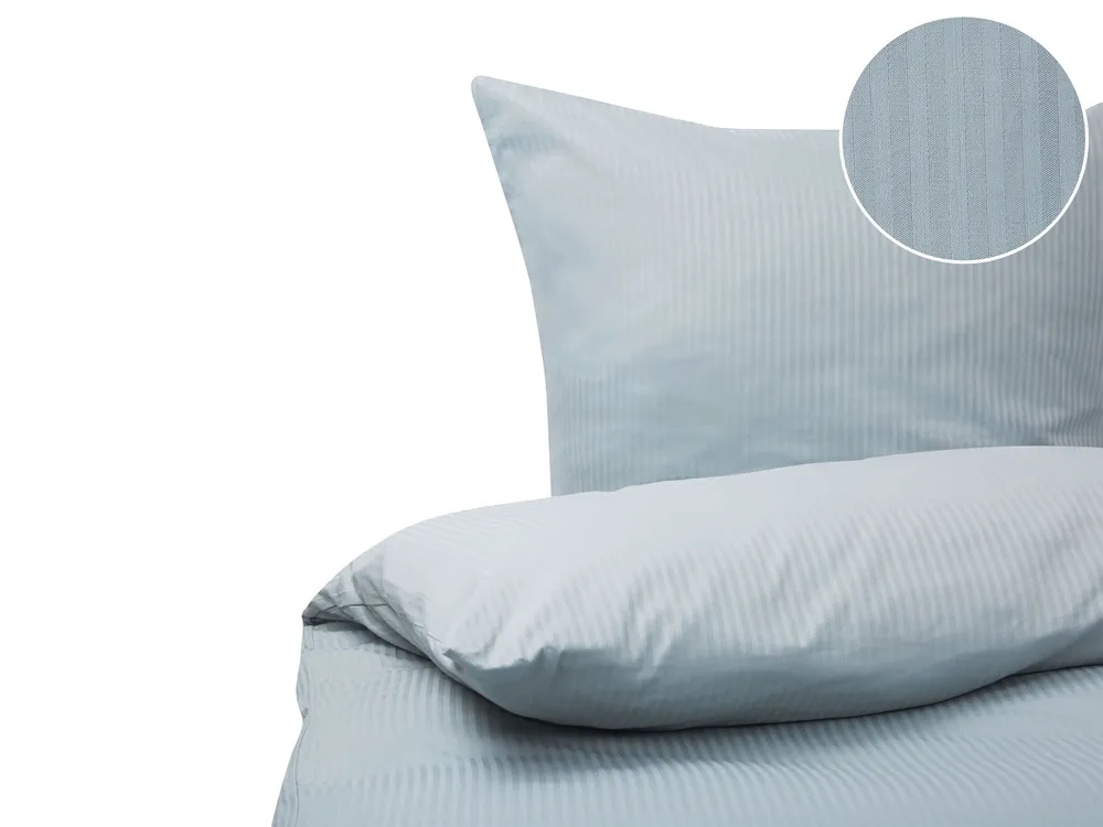 Bettwäsche-Set AVONDALE 155 x 220 cm Baumwollsatin Grau