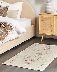 Teppich BETTIAH Beige 80 x 150 cm Baumwolle_1180163