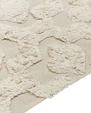 Teppich AKSARAY Beige 80 x 150 cm Baumwolle_839213