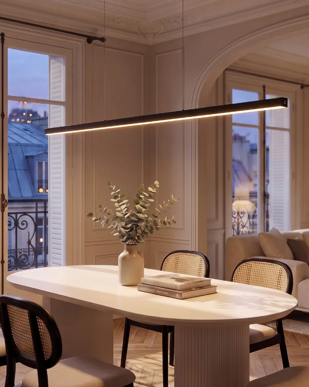 LED Hängeleuchte BADDANA Metall Schwarz