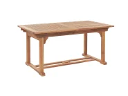 Ausziehbarer Gartentisch JAVA 160/220 cm 90 cm Akazienholz Hellbraun_8024