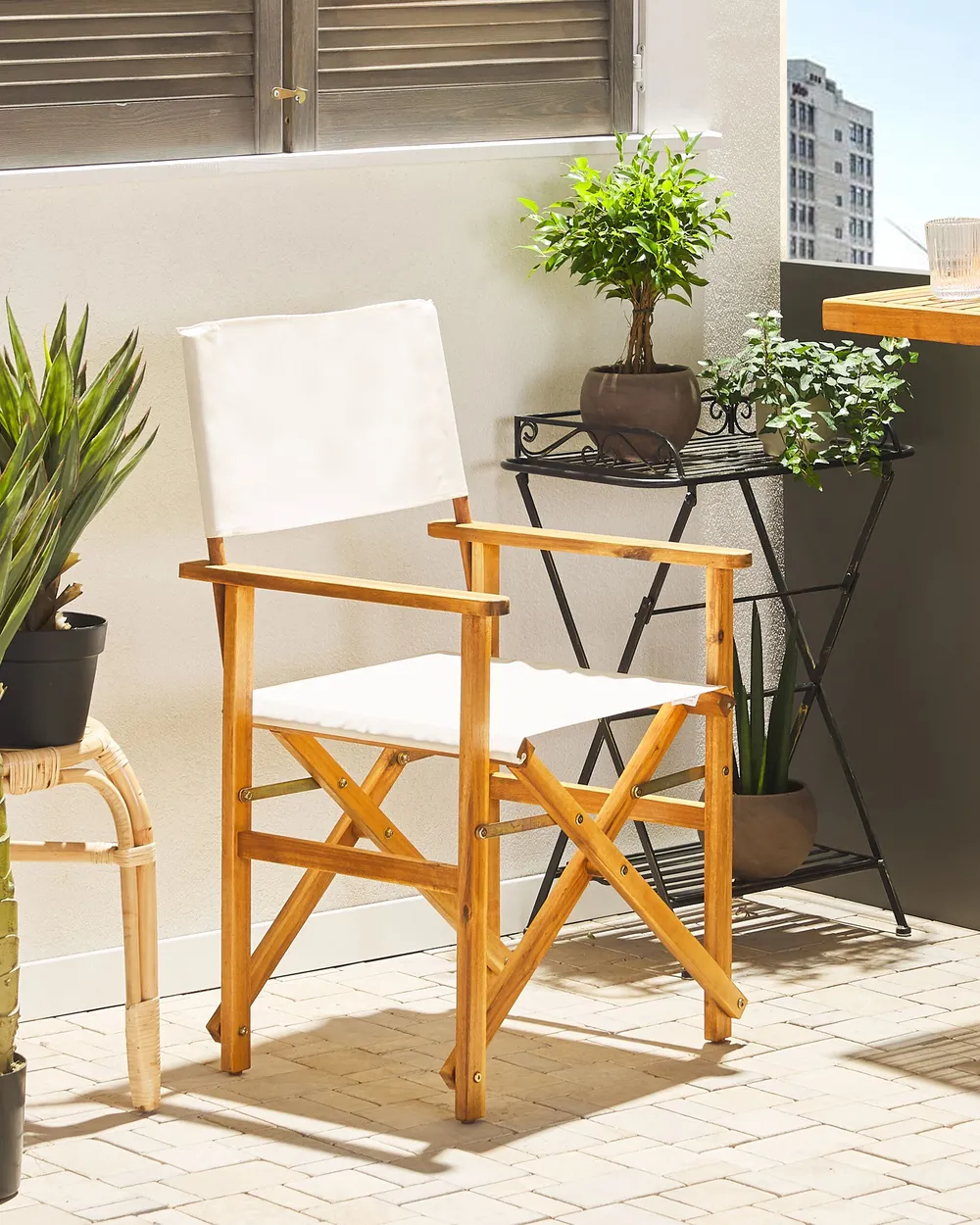 Set of 2 Garden Chairs CINE Acacia Wood Pink_819273