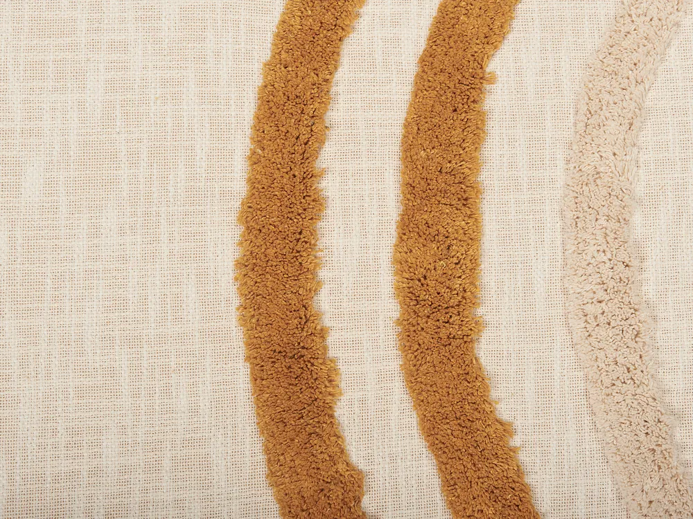 Kuscheldecke MATHURA Baumwolle 130 x 180 cm Beige_829267