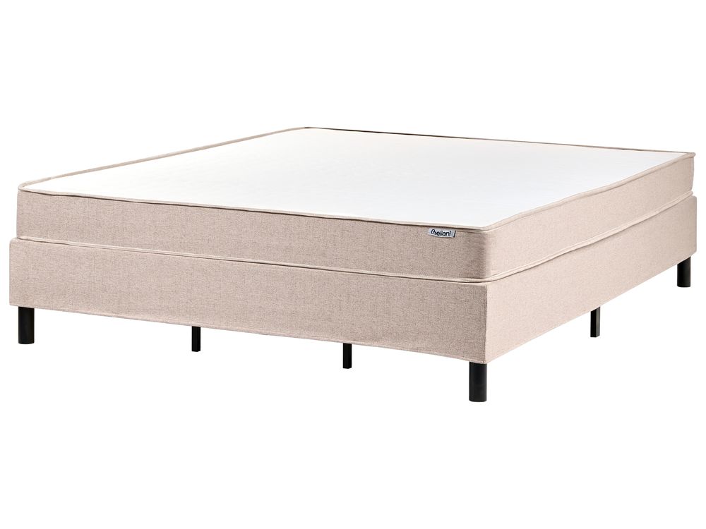 Divan Bed without Headboard Fabric COUNTESS 180 x 200 cm (EU Super King) Beige
