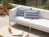 Gartenkissen 2er Set ALPINIA Streifenmuster 30 x 50 cm Blau