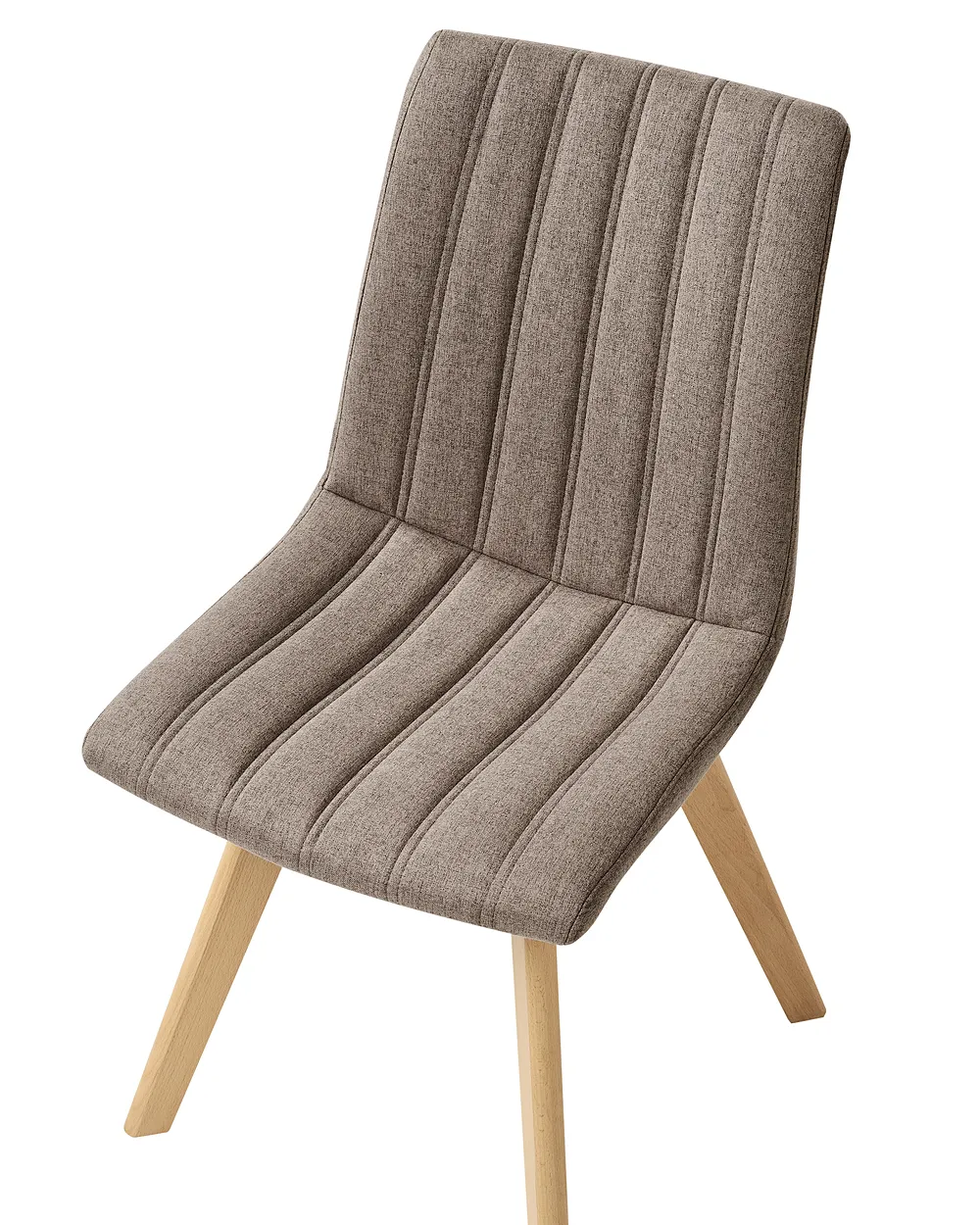 Set of 2 Dining Chairs CALGARY Fabric Brown_958219