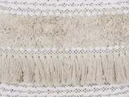 Dekokissen 2er Set VILLUR 45 x 45 cm Baumwolle Beige Streifenmuster_768906
