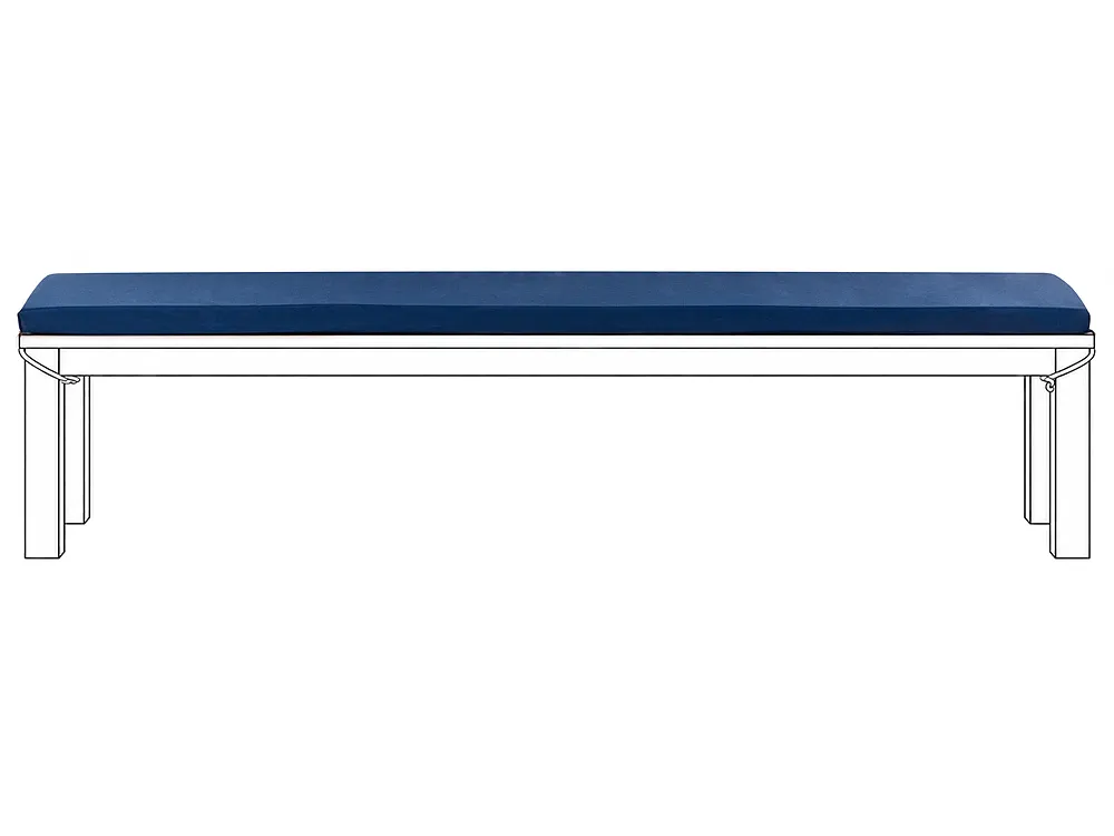 Bench Seat Pad Cushion MONSANO 168 x 35 cm Blue
