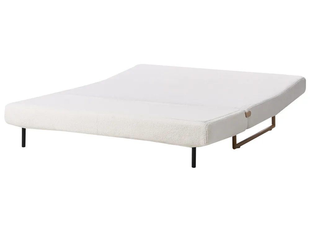 Sofa Bed 3 Seater JERSLEV Boucle Off-White_1013026