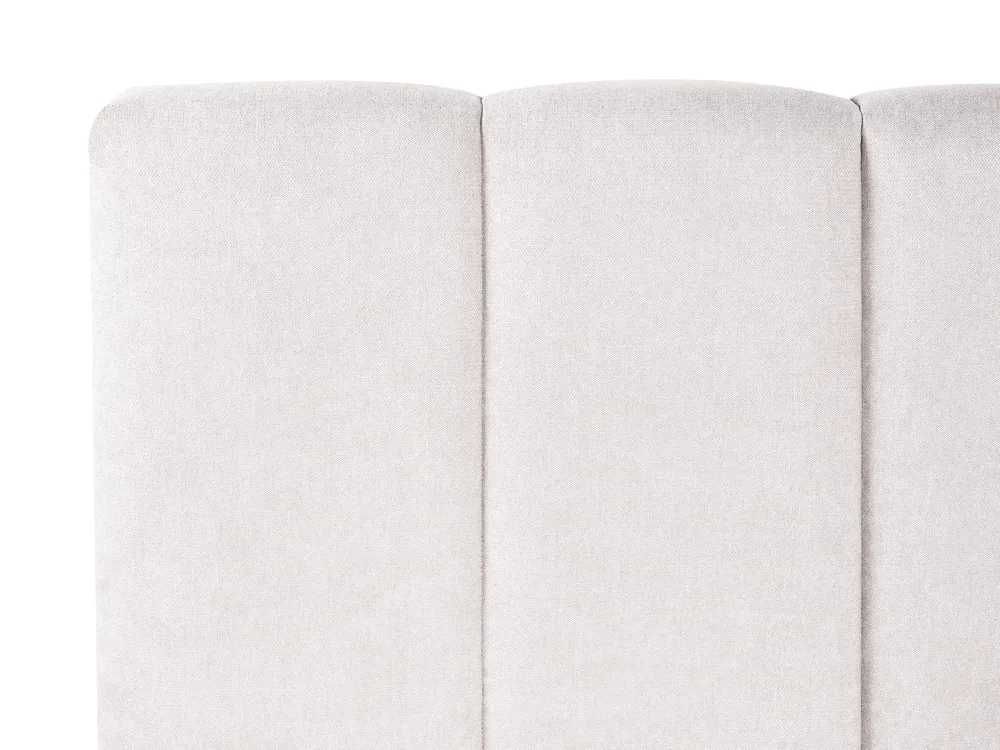 Bett mit Stauraum VAUVERT Stoff Cremeweiß 180 x 200 cm_1093282
