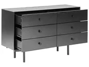 Kommode mit 6 Schubladen ALCESTER Schwarz_946143