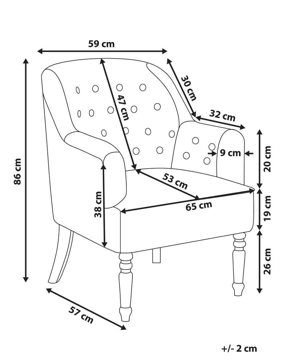 Armchair MANDAL Fabric Multicolour_522822